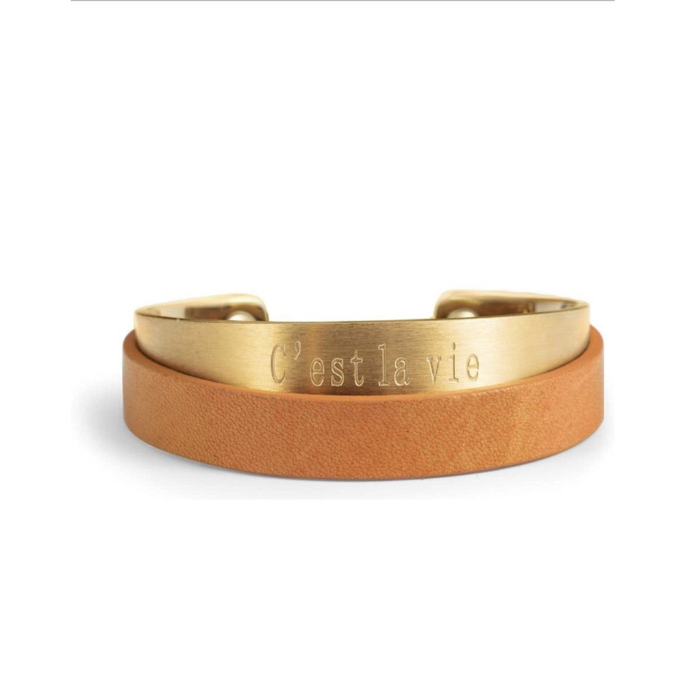 C'est La Vie Cuff Bracelet• Gift For Any Occasion• Adjustable Unisex